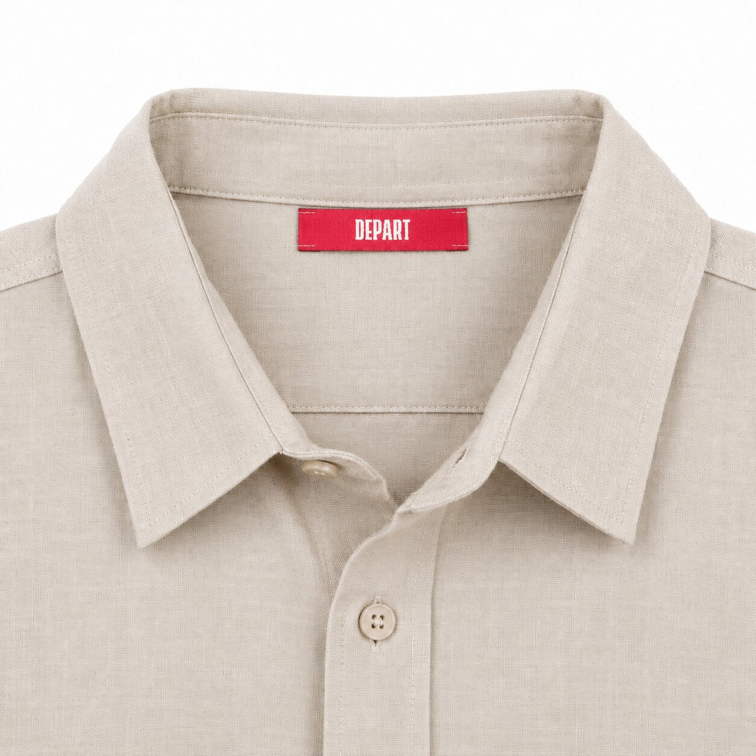DEPART MEN CHEMISE LIN BIEGE