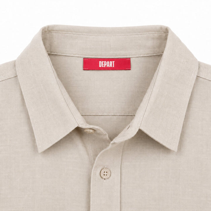 DEPART MEN CHEMISE LIN BIEGE