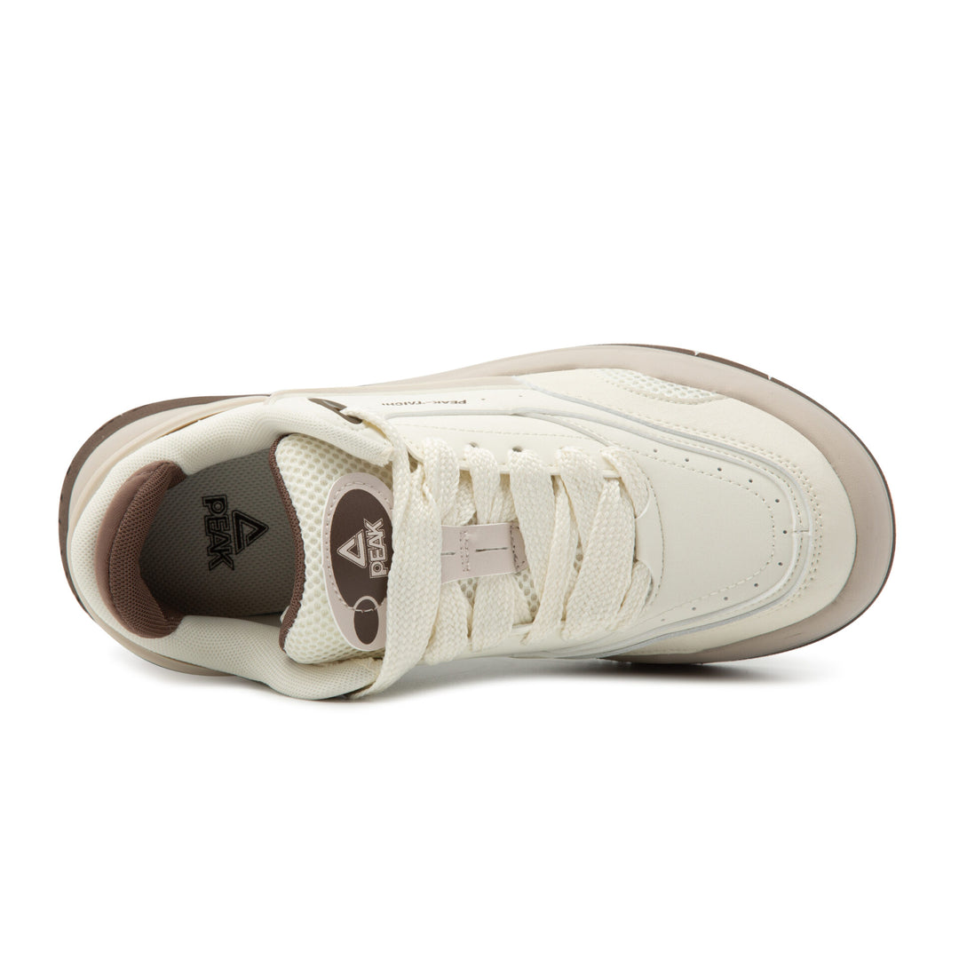 Peak Taichi Casual Shoes Canvas White/Brown