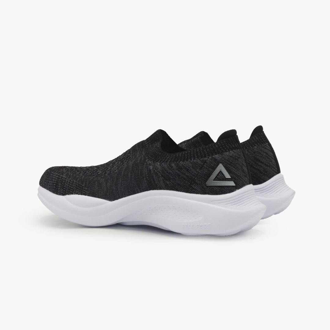 Peak Walking Shoes Black Melange Grey