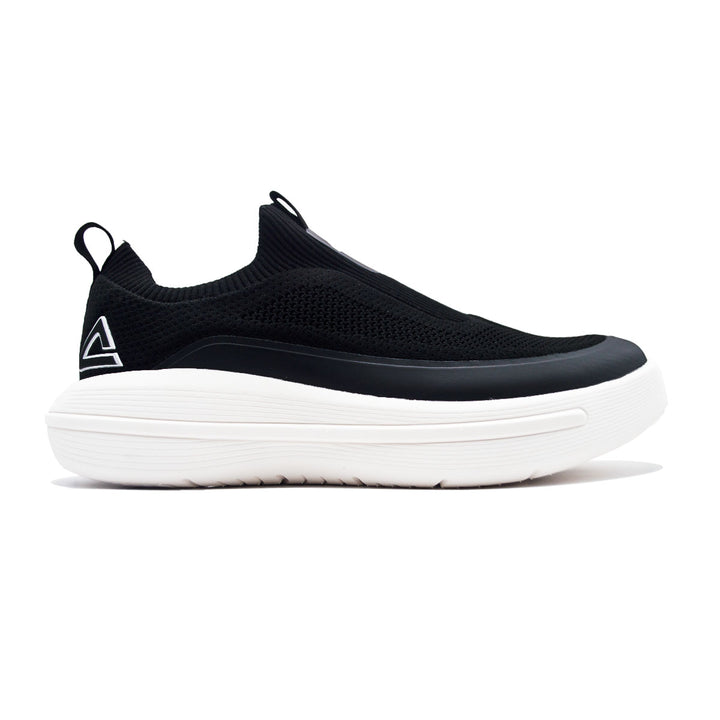 Chaussure sport homme PEAK noir blanc - vue latérale