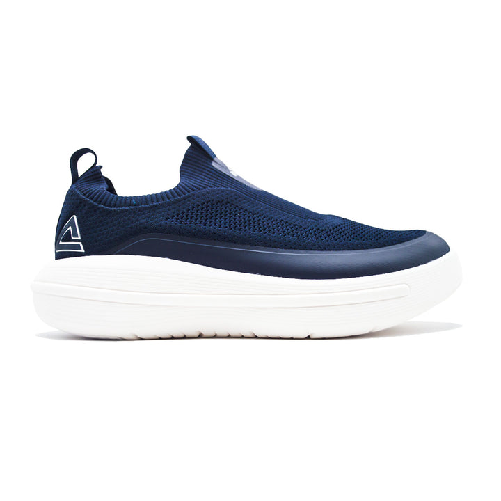 Chaussure sport homme PEAK bleu marine blanc - vue latérale