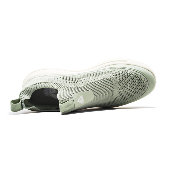 Chaussure sport homme PEAK silver green blanc canvas - vue de dessus