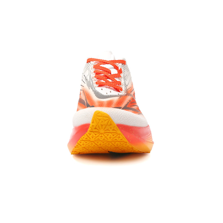 Chaussure running homme PEAK UP30 5.0 blanc orange - vue arrière