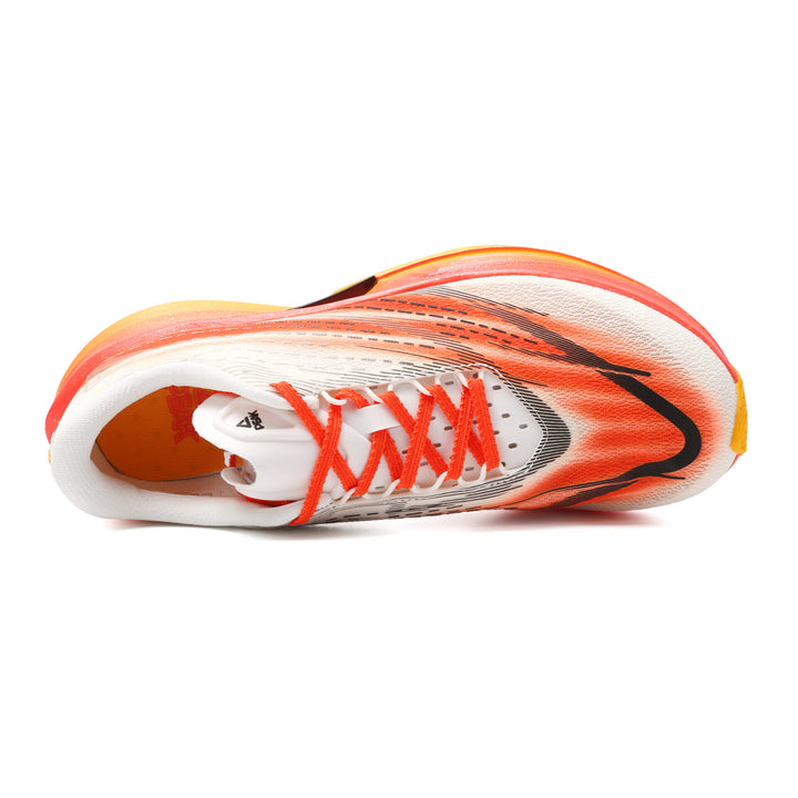 Détail de la chaussure running PEAK UP30 5.0 blanc orange homme