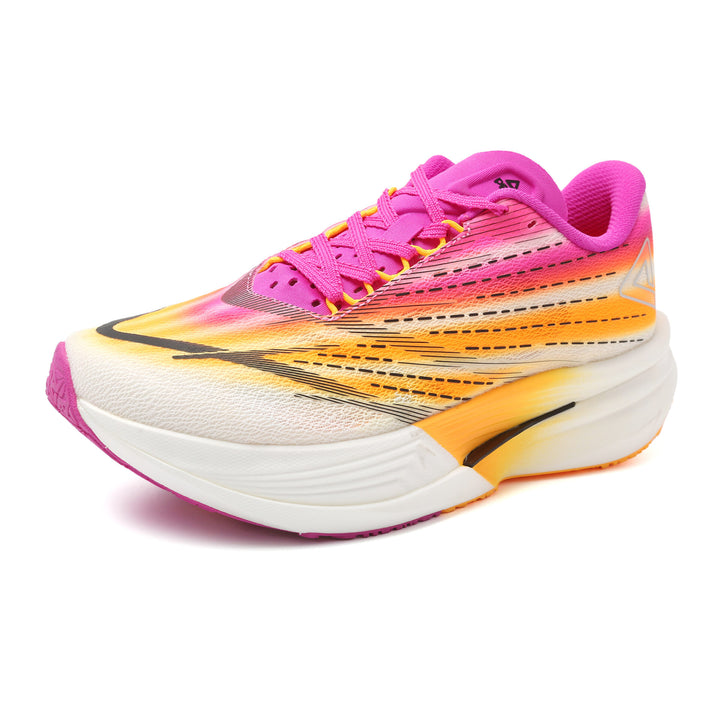 Chaussure running femme PEAK UP30 5.0 blanc violet jaune - vue intérieure