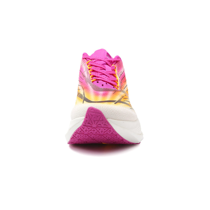 Chaussure running femme PEAK UP30 5.0 blanc violet jaune - vue arrière