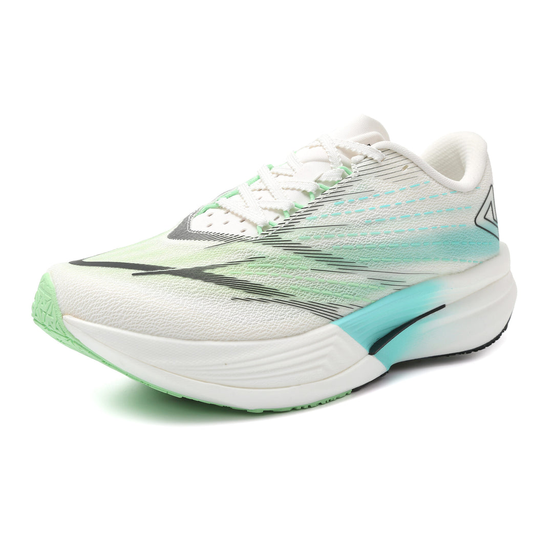 Chaussure running femme PEAK UP30 5.0 blanc vert - vue intérieure