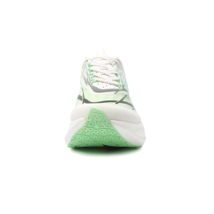 Chaussure running femme PEAK UP30 5.0 blanc vert - vue arrière