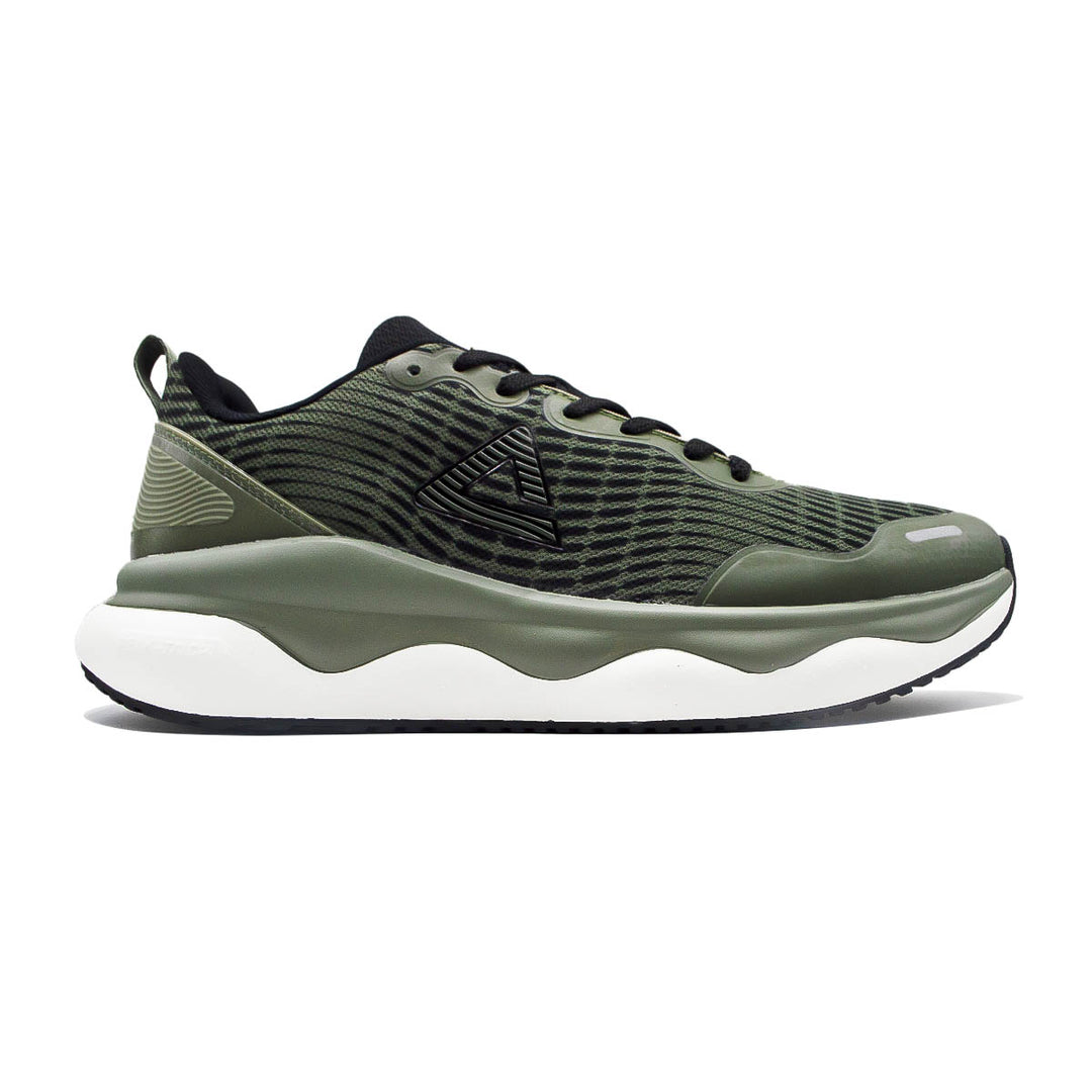 Chaussure walking homme PEAK Taichi vert olive - vue latérale