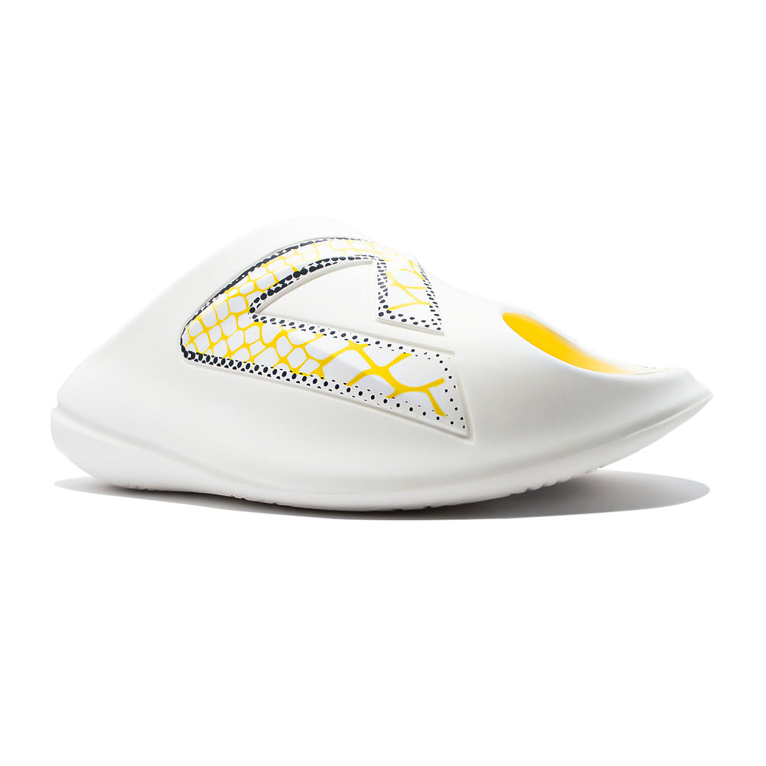 Claquette homme PEAK Taichi Sports blanc jaune - vue arrière