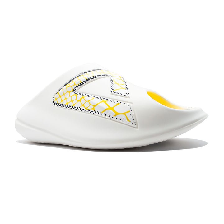 Claquette homme PEAK Taichi Sports blanc jaune - vue arrière