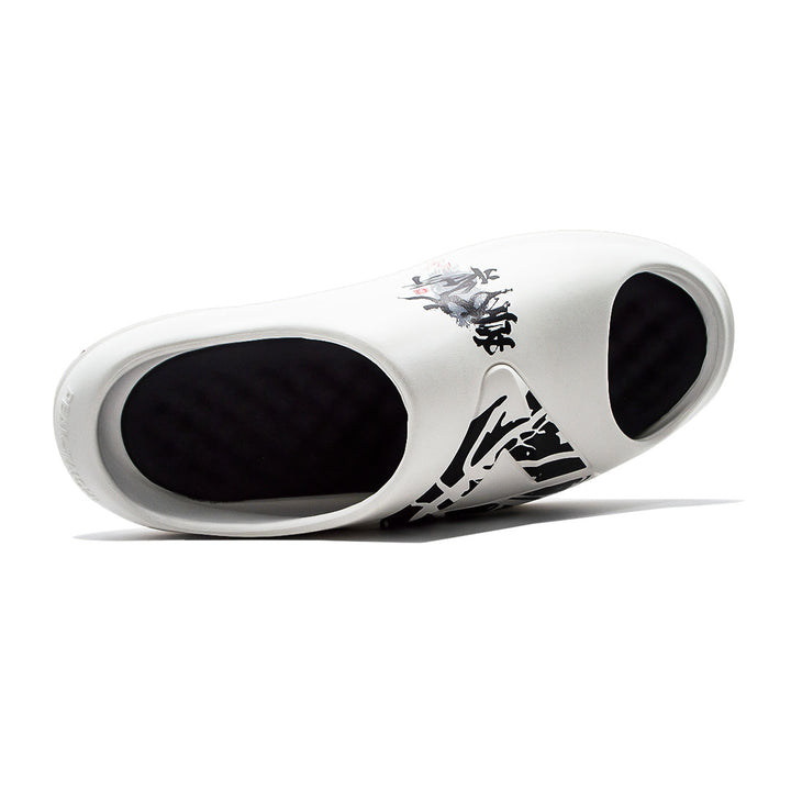Claquette homme PEAK Taichi Sports blanc noir - vue de dessus