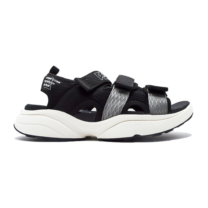 Sandale homme PEAK Taichi noir gris blanc lait - vue latérale