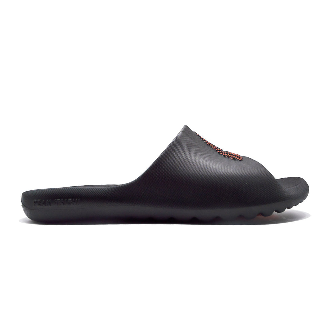 Claquette homme PEAK Taichi noir rouge orange - vue latérale