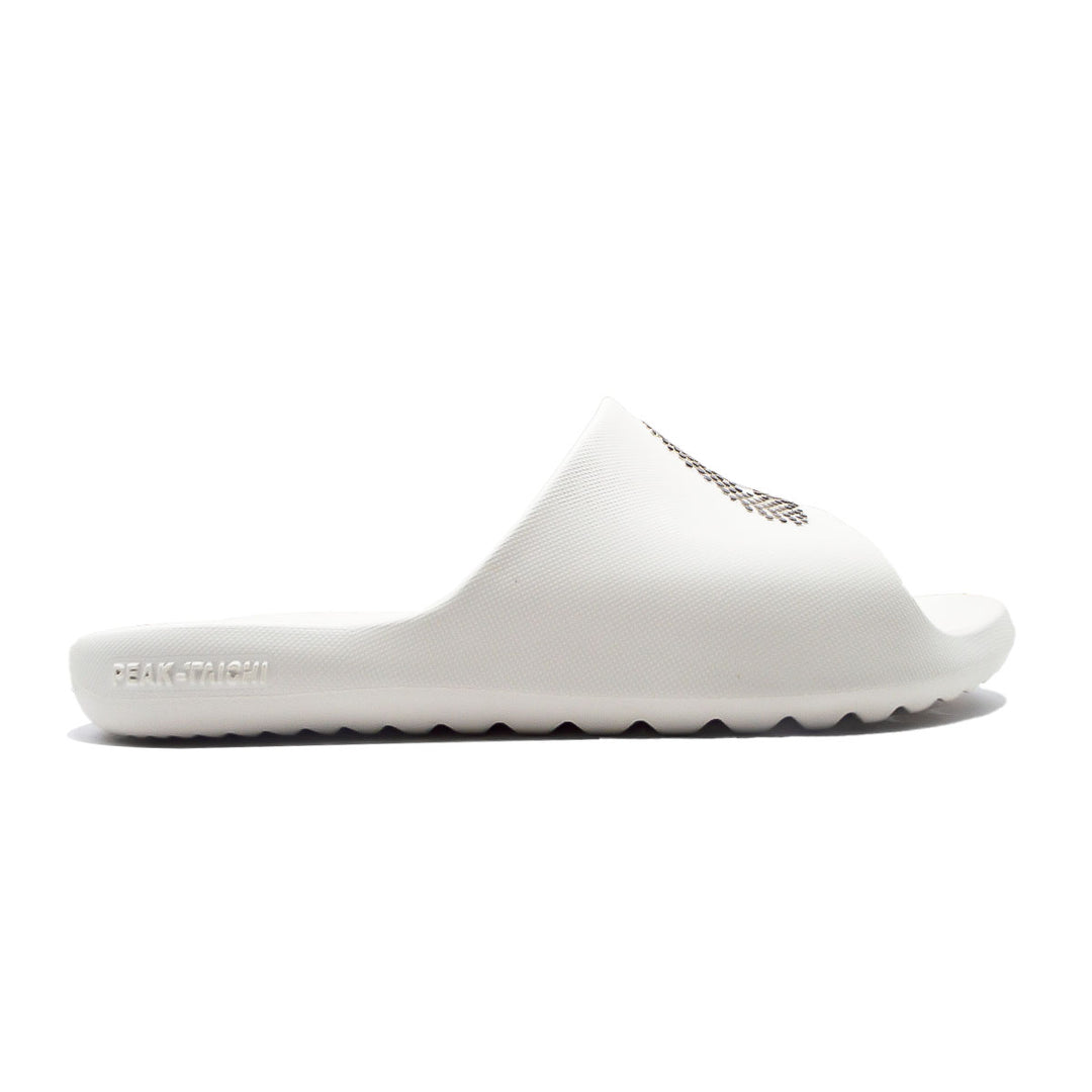 Claquette homme PEAK Taichi blanc canvas kaki foncé - vue latérale