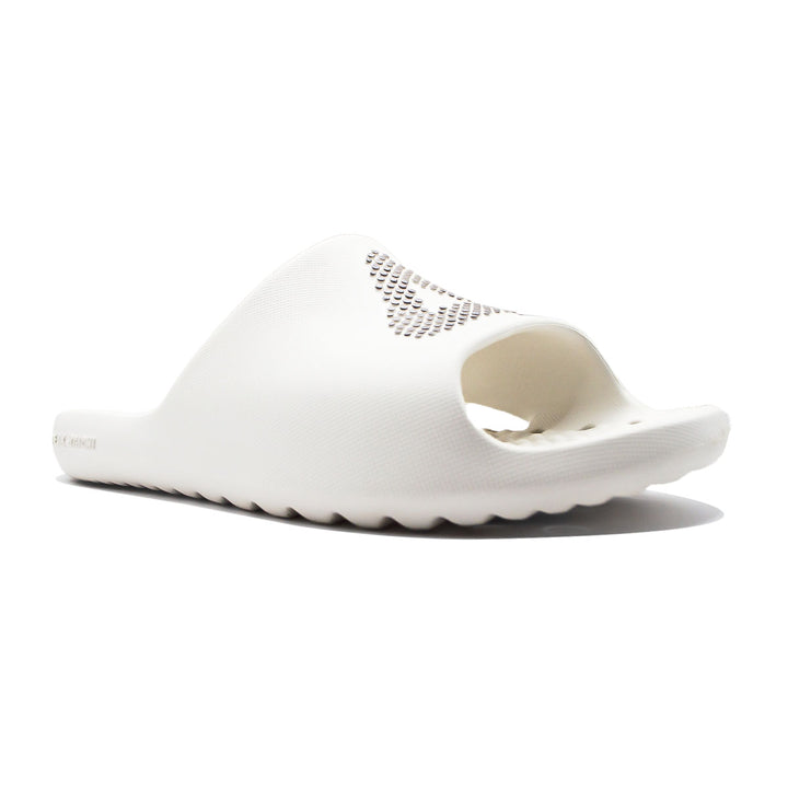 Claquette homme PEAK Taichi blanc canvas kaki foncé - vue arrière