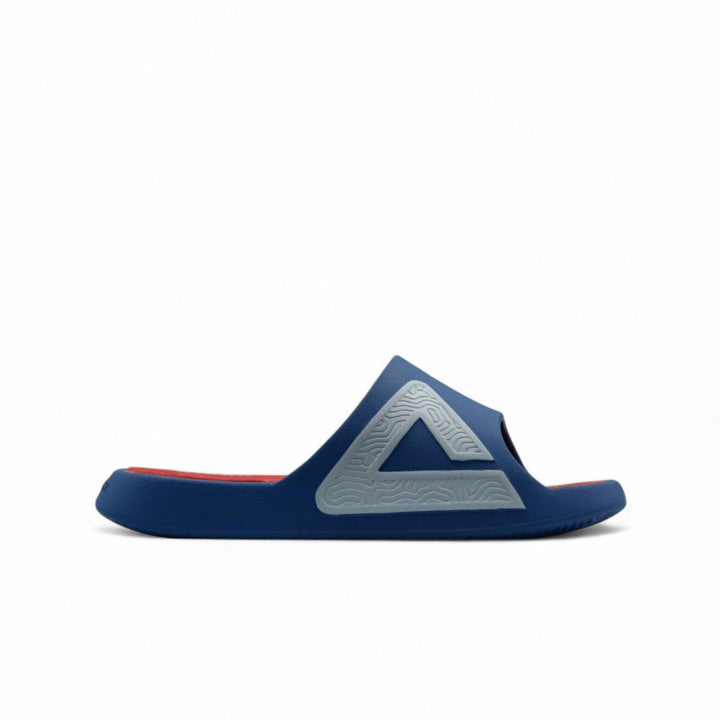 Claquette homme PEAK Taichi violet bleuté rouge - vue latérale