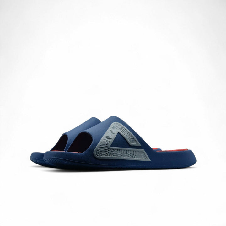 Claquette homme PEAK Taichi violet bleuté rouge - vue arrière