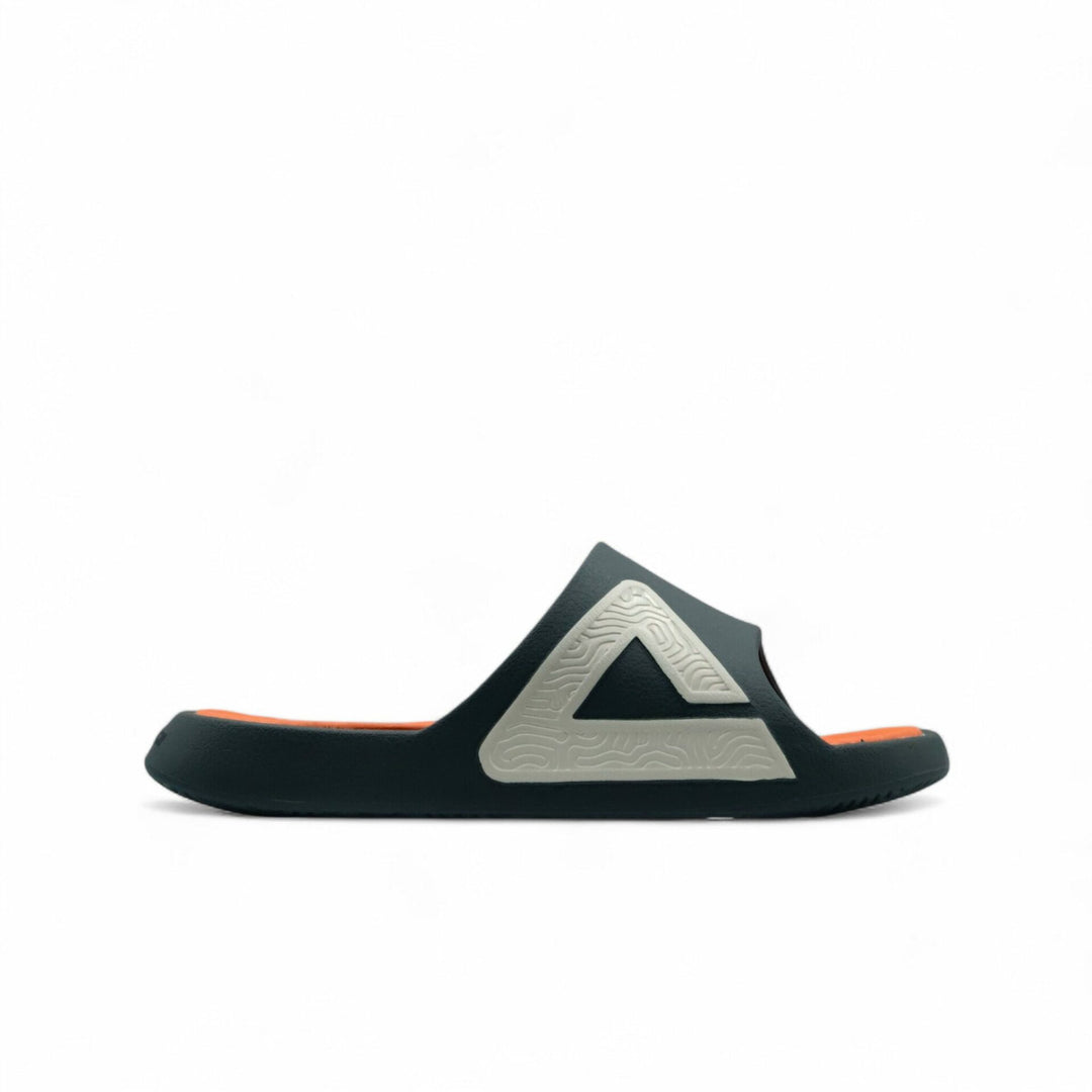 Claquette homme PEAK Taichi vert rouge - vue latérale