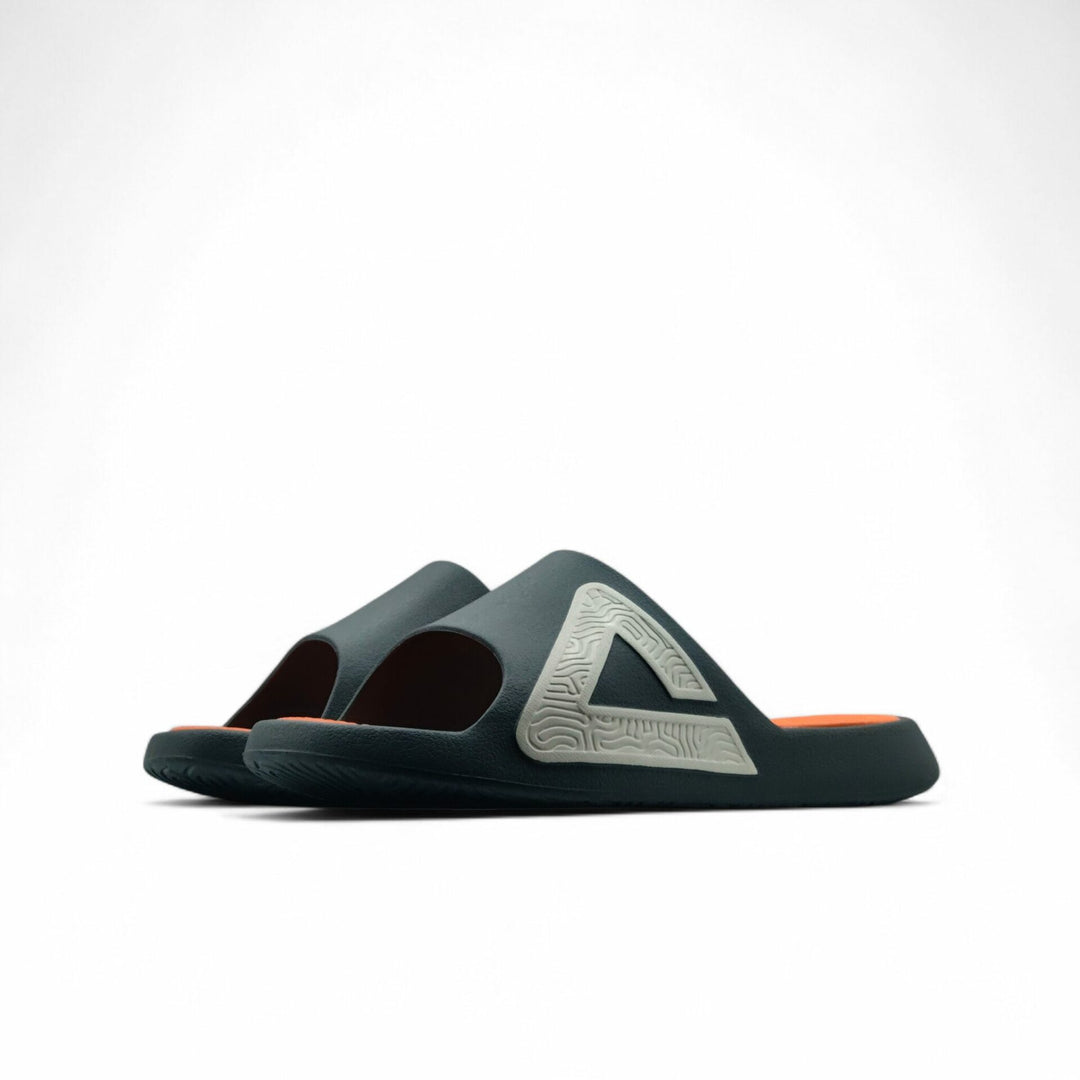 Claquette homme PEAK Taichi vert rouge - vue arrière