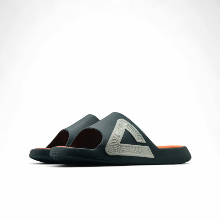 Claquette homme PEAK Taichi vert rouge - vue arrière