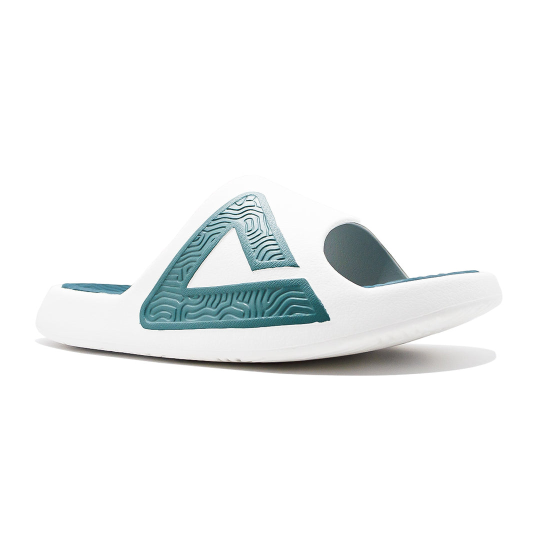 Claquette homme PEAK Taichi blanc lait vert foncé - vue arrière
