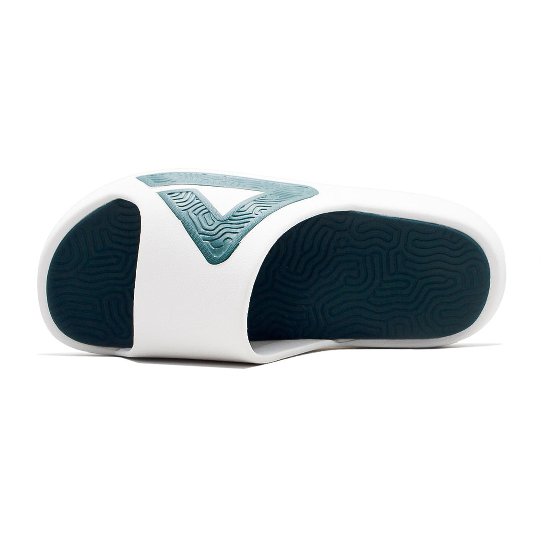 Claquette homme PEAK Taichi blanc lait vert foncé - vue de dessus