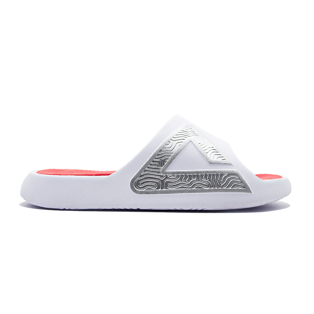 Claquette homme PEAK Taichi blanc rouge - vue latérale