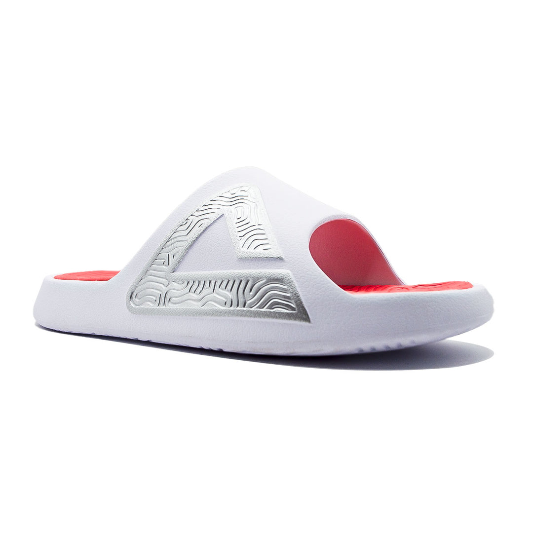 Claquette homme PEAK Taichi blanc rouge - vue de dessus