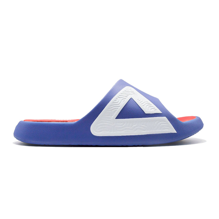 Claquette homme PEAK Taichi violet bleuté rouge - vue latérale