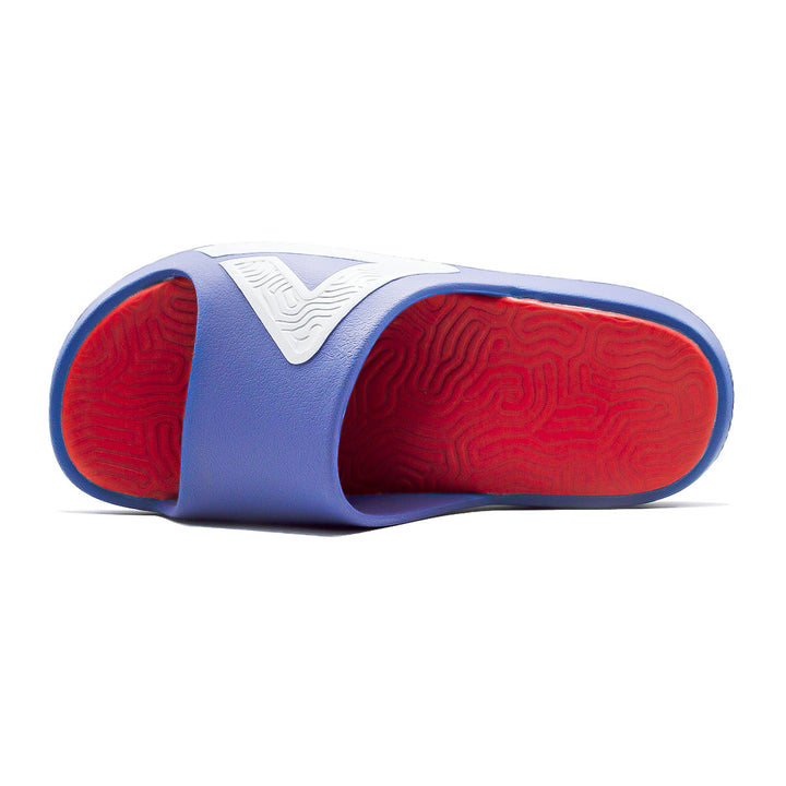 Claquette homme PEAK Taichi violet bleuté rouge - vue intérieure
