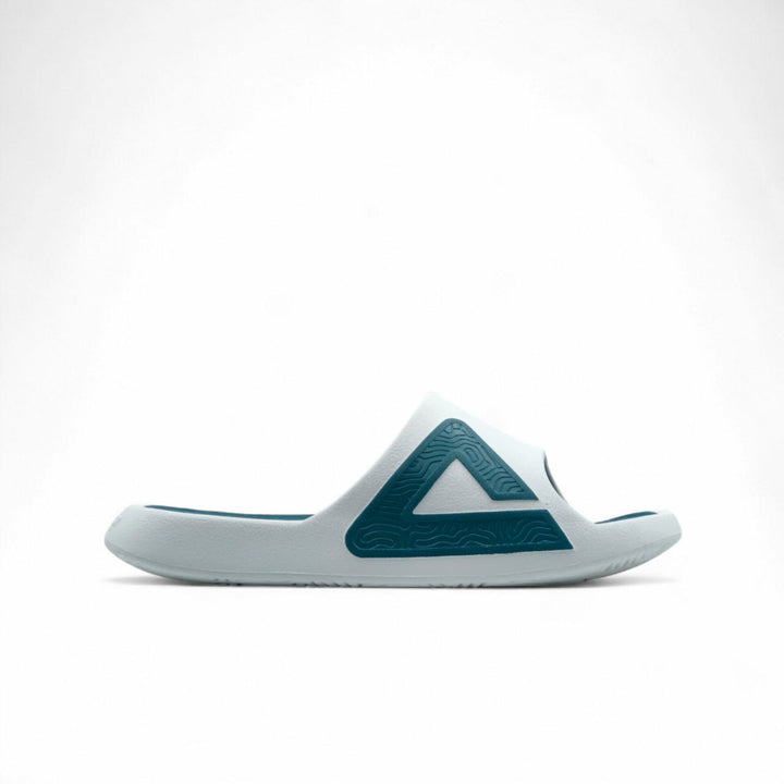 Claquette homme PEAK Taichi blanc lait vert foncé - vue latérale