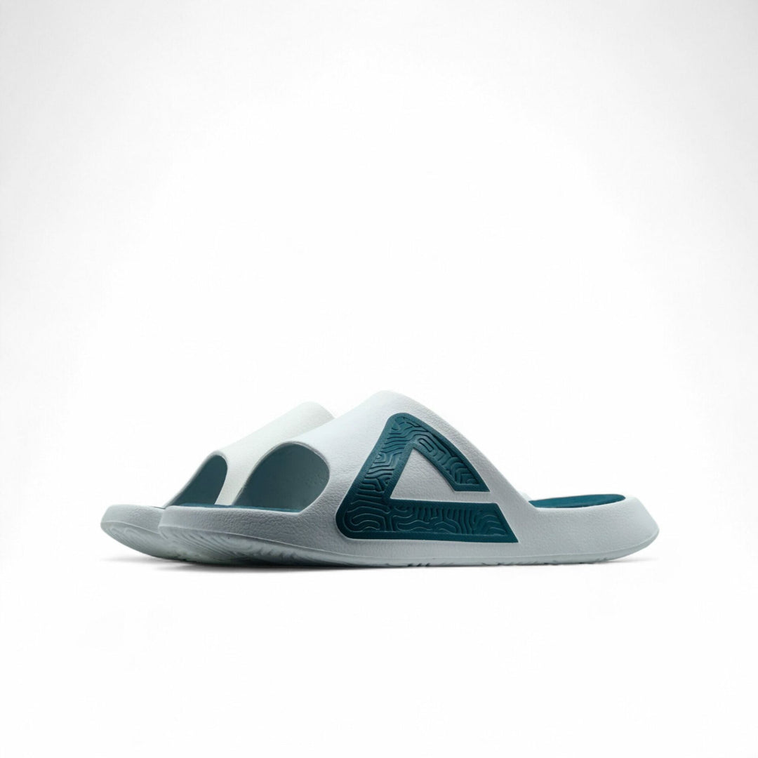 Claquette homme PEAK Taichi blanc lait vert foncé - vue arrière