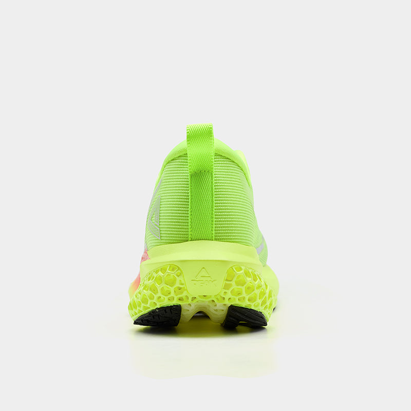 Chaussure running homme PEAK Taichi 3D vert fluorescent - vue arrière