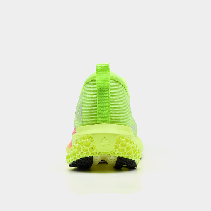 Chaussure running homme PEAK Taichi 3D vert fluorescent - vue arrière