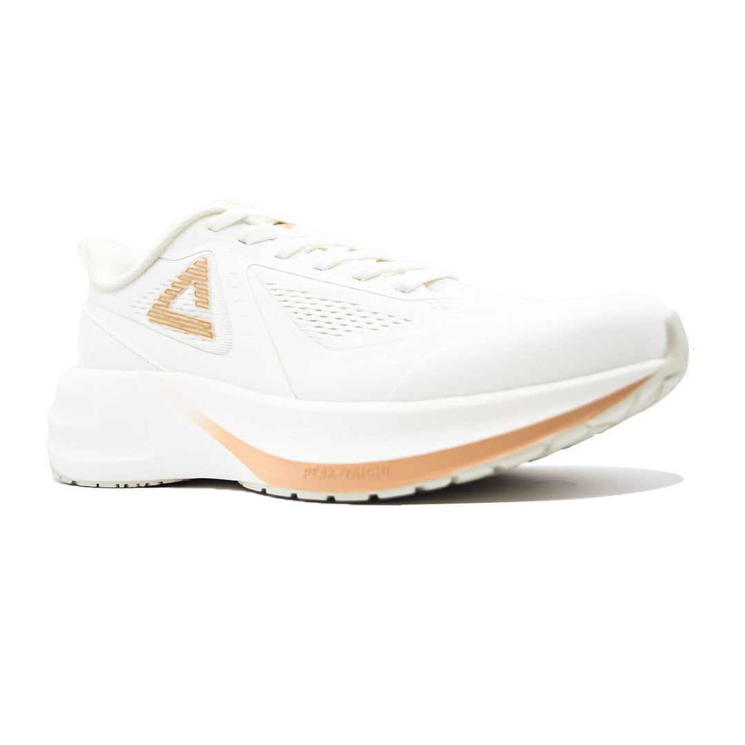 Chaussure running homme PEAK Taichi blanc kaki - vue arrière