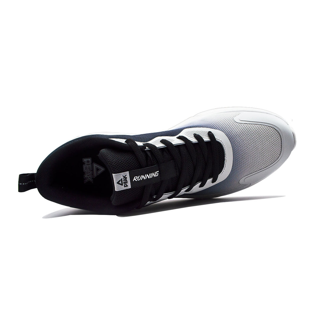 Chaussure running homme PEAK Taichi gris noir - vue de dessus
