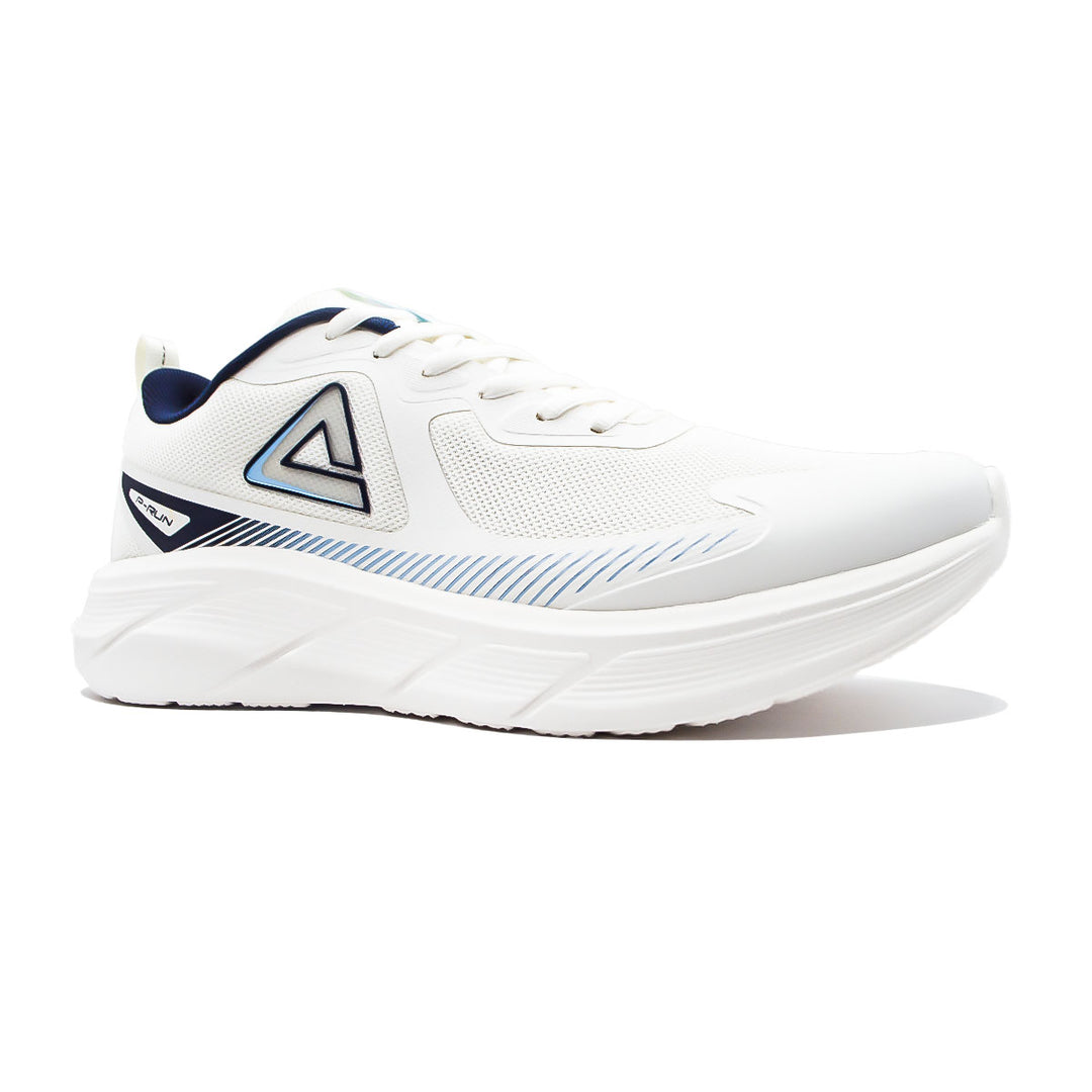 Chaussure running homme PEAK Taichi blanc bleu marine - vue arrière