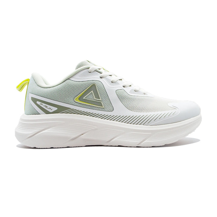 Chaussure running homme PEAK Taichi blanc vert - vue latérale