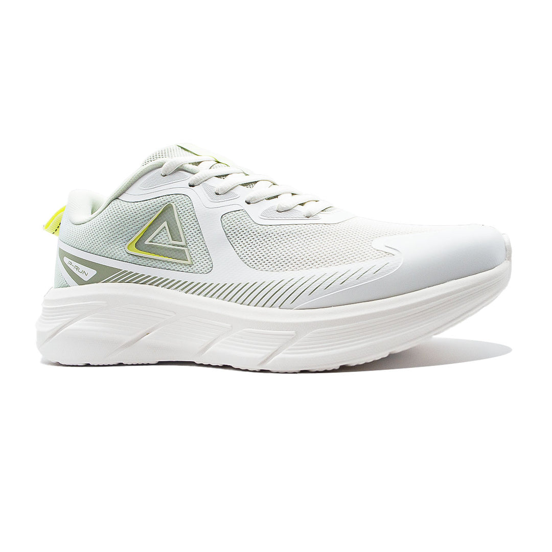Chaussure running homme PEAK Taichi blanc vert - vue arrière