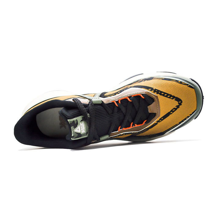Chaussure outdoor homme PEAK Taichi vert olive marron - vue de dessus