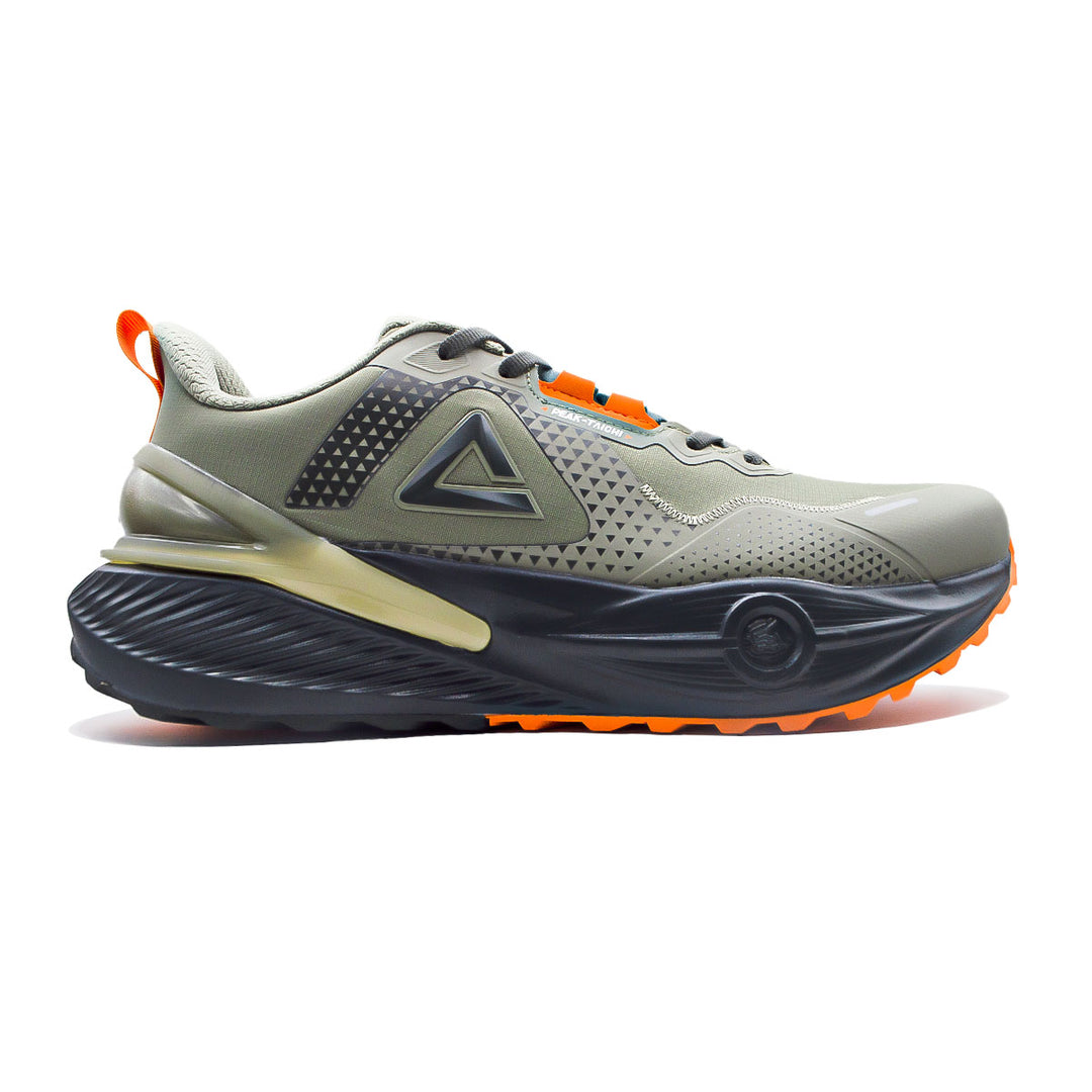 Chaussure running homme PEAK Taichi Training vert cendré - vue latérale