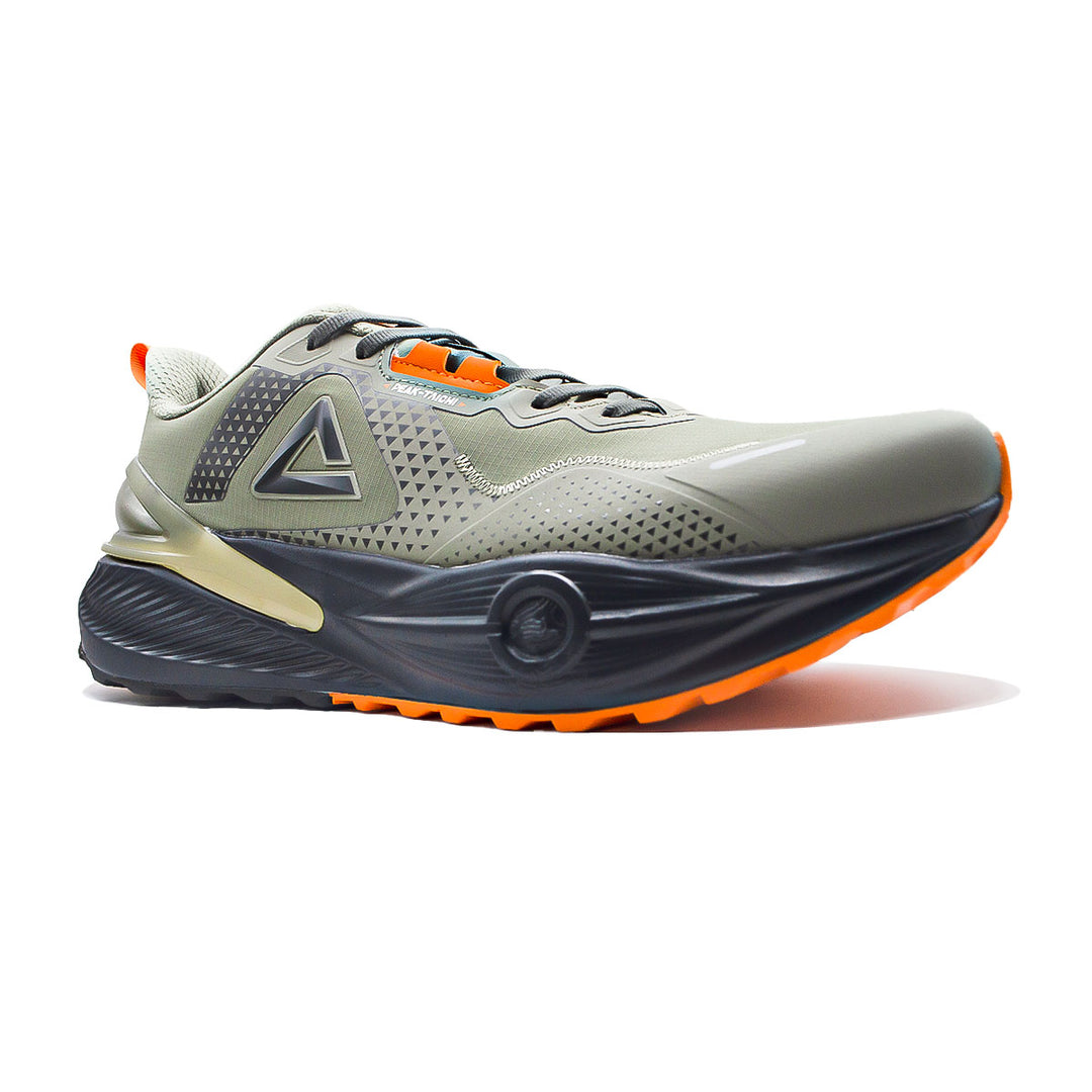 Chaussure running homme PEAK Taichi Training vert cendré - vue arrière