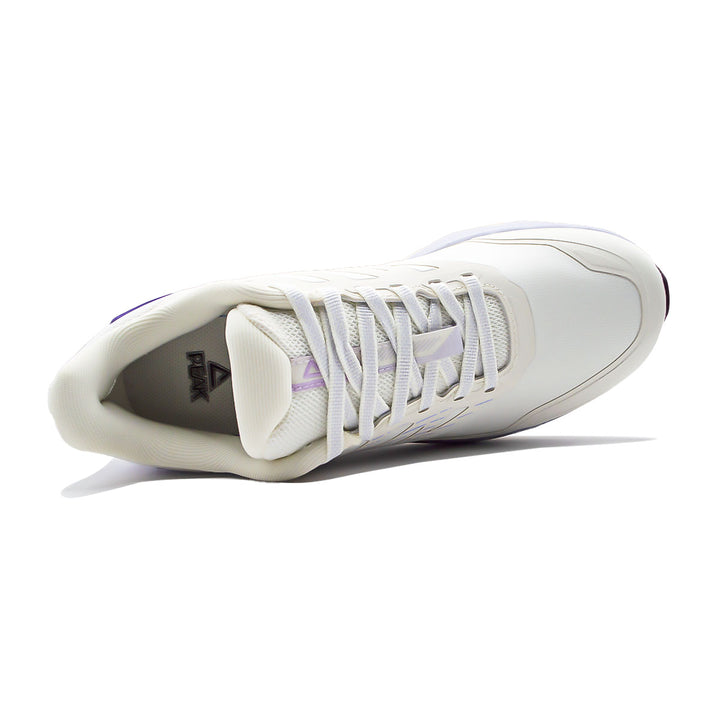 Chaussure running homme PEAK Taichi Training blanc canvas violet - vue de dessus