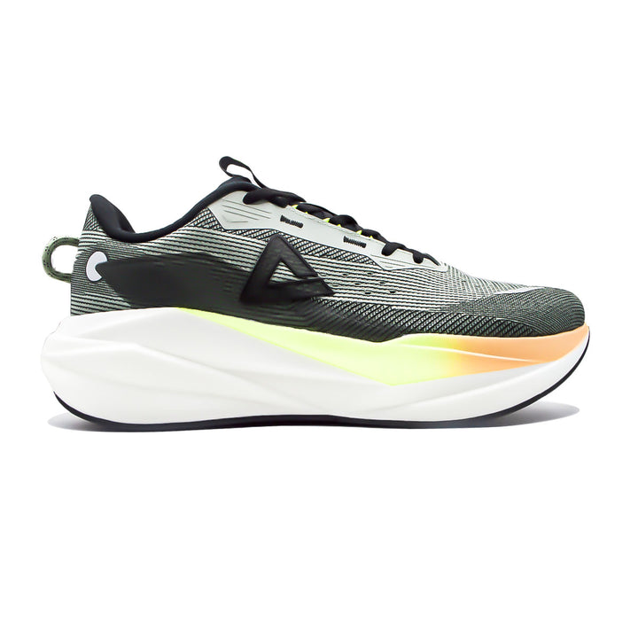 Chaussure running homme PEAK Taichi Cushion noir vert - vue latérale