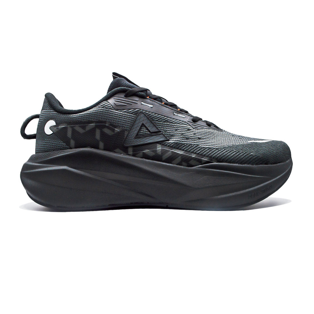 Chaussure running homme PEAK Taichi Cushion noire - vue latérale