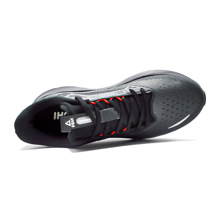 Chaussure running homme PEAK Taichi Cushion noire - vue de dessus