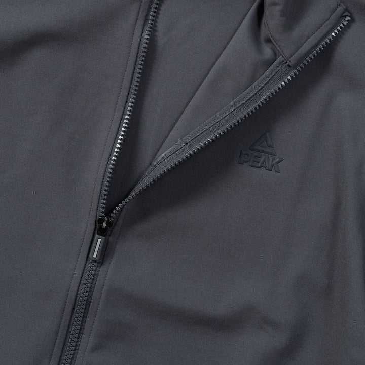 Détail de la veste du survêtement PEAK gris magnétique homme