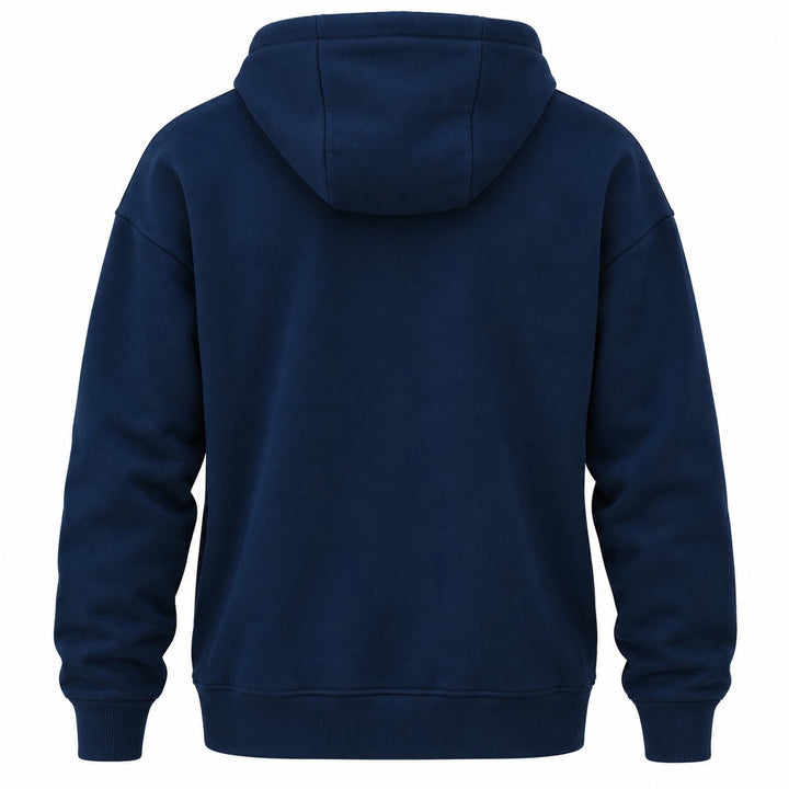 LUMBERJACK MINI PRINT LOGO ZIPPED HOODIE BLUE